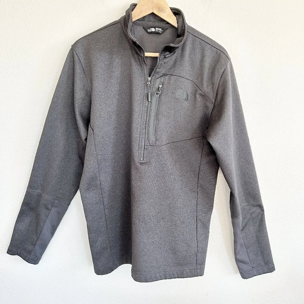 The North Face Sweatshirt 1/4 Zip Gray Pullover Long Sleeve Outdoor Hike
